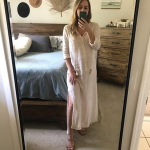 FREE PEOPLE Linen Maxi Dress